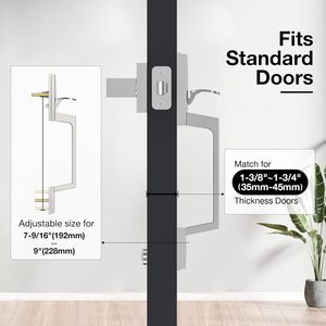 Manija de Puerta Exterior Moderna, Acabado Níquel Satinado, de Zinc, Reversible, para Puerta de Entrada, Fácil Instalación - Product Image 4