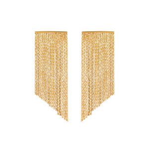 Pendientes de cadena con flecos exagerados de estilo europeo, hechos de acero inoxidable, modernos y con un toque de diseño indie. - Product Image 6