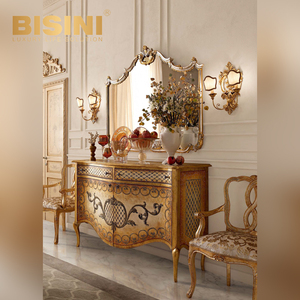 Specchio squisito per la sala d'<span class=keywords><strong>ingresso</strong></span> intagliato specchio d'<span class=keywords><strong>ingresso</strong></span> stile europeo retro intagliato specchio decorativo lussuoso - Product Image 2