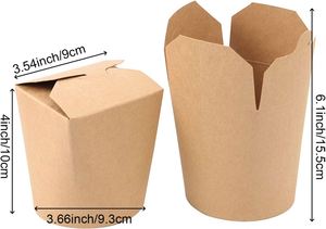 Hot Food Packaging Box 26oz Disposable Noodle Box with UV Coating & Embossing Glossy/Matt Lamination - Product Image 2