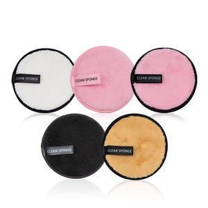 Benutzer definierte umwelt freundliche natürliche runde Gesicht Radiergummi Gesichts reinigungs pad Mikro faser wieder verwendbare Make-up Entferner Pads - Product Image 2