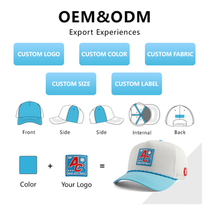 Wholesale Full Customized 5 Panel Polyester <b>Waterproof</b> Baseball Cap Laser Cut Hole High Performance Sport Golf Rope <b>Hats</b> - Product Image 3
