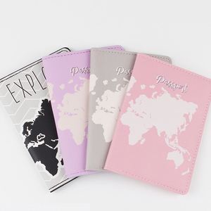 Funda de Pasaporte de Cuero PU con Logotipo Personalizado, Decorada con Letras, Impermeable, para Viajes, Tarjetero, Estuche para Tarjetas de Visita, Elegante - Product Image 1