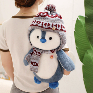 Peluche de Pingüino con Bufanda, Muñeco de Tela para Niños para <span class=keywords><strong>Dormir</strong></span>, Regalo de Cumpleaños - Product Image 6