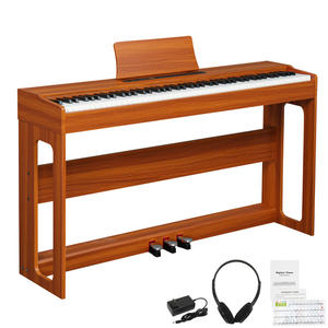 Piano numérique Glarry 88 touches, clavier lesté, support en bois, interface MIDI, fixation au sol, pour la pratique à domicile - Product Image 3
