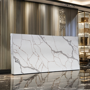 Bền 15Mm Dày Lớn Tấm Đá Cẩm Thạch Nhân Tạo Nhà Bếp Countertop Hiện Đại Tấm Thạch Anh Đánh Bóng Trang Trí Tường Tắm Khách Sạn - Product Image 5