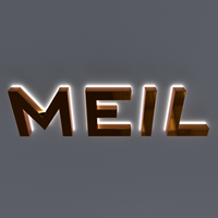 Logo de magasin 3d rétro-éclairé avec lettre de canal, panneau Led extérieur