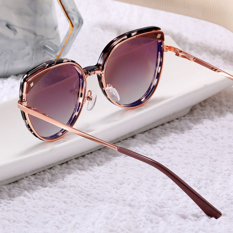 Lentes Hexagonales Gafas De Sol Con Montura Gruesa Marru00f3n