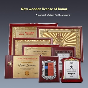 Gold Foil Medal Authorization <strong>Plaque</strong> Customizable Copper Base <strong>Engraved</strong> Eco-friendly Certificate Agent Honor <strong>Plaque</strong> Featuring - Product Image 5