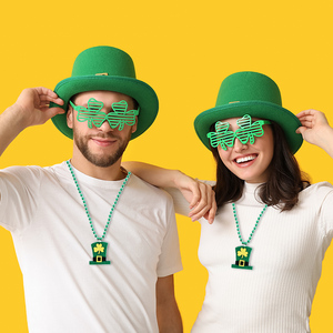 Collier de fête irlandaise pour la Saint-Patrick avec chapeau décoratif, idéal pour les festivités du jour de la Saint-Patrick – Vente chaude - Product Image 5
