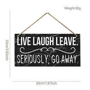 Placas de madera para colgar en la pared con advertencias y oraciones, letreros de madera para colgar en la puerta estilo rústico americano para crear ambiente. - Product Image 3