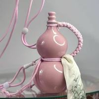 500 mlBouteille en verre ronde en forme de gourde avec bouchon et ruban pour boissons, vin de fruits, café, lait, whisky