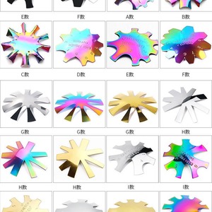 Coupe-ongles professionnel en acier inoxydable pour extension d'ongles, forme V plate japonaise colorée, pour salon de manucure, facile à utiliser pour la pose de faux ongles français - Product Image 6