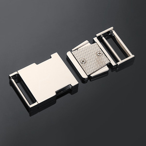 Hebilla de cinturón metálica ajustable, de aleación de zinc plateada, deslizante y duradera para cinturones - Product Image 2