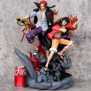 50cm PVC Anime dibujos animados cuatro emperadores modelo coleccionable muñeca juguete mono D. Luffy Shanks Figura One Pieces Light Toy Box - Product Image 3