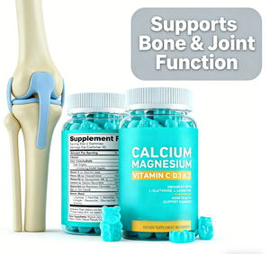 กัมมี่เสริมสร้างการเจริญเติบโต OEM อัลซิเมียม ซิงค์ แมกนีเซียม สำหรับผู้ใหญ่ สูตรธรรมชาติ วีแกน ช่วยเสริมสร้างความแข็งแรงและความหนาแน่นของกระดูก บำรุงการเพิ่มความสูง และเสริมความจำ - Product Image 3