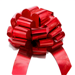 Custom Curlie <b>Bow</b> Satin <b>Red</b> Luster Woven Gift Ribbon Decorative <b>Bow</b> for Car or Present Wrapping - Product Image 4