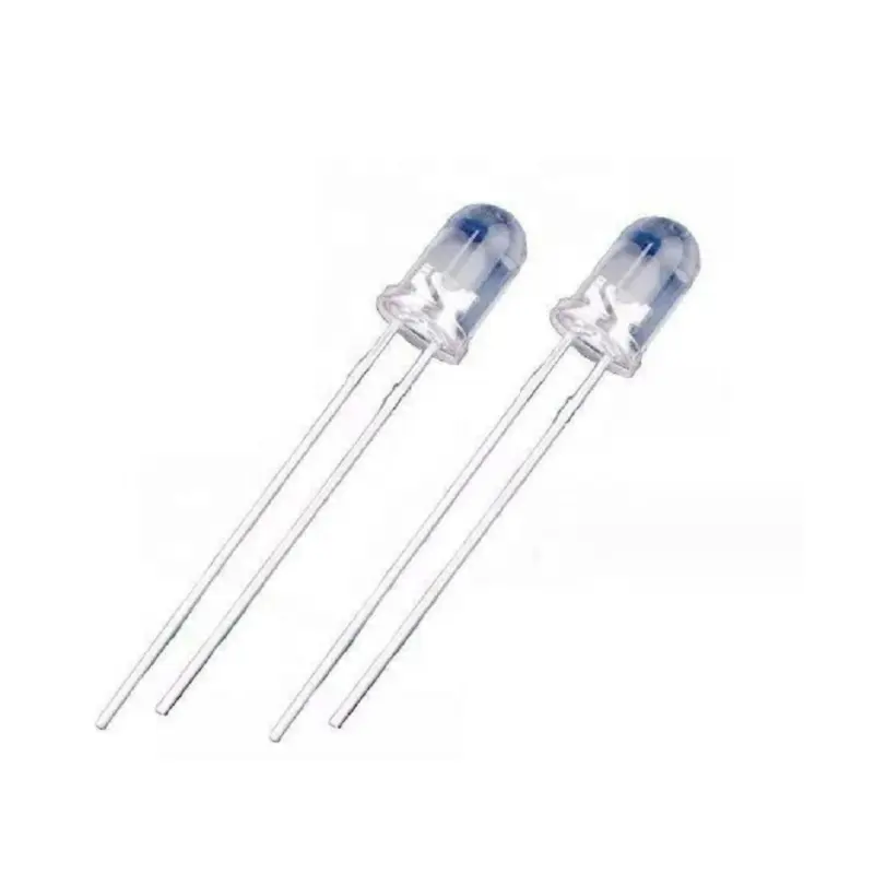 Led Diode 5Mm Verkeerslicht Gloeilamp 3Mm Ronde Kop Kleur Flitslicht Kraal Korte Draad 8Mm Led Lichtgevende Diode F5