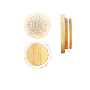 Couvercles en bambou pour bouteilles en verre, 4 couches, réutilisables, hermétiques, de qualité alimentaire, couvercles ronds en bois pour bocaux, boîtes à thé - Product Image 5