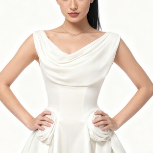 Vestidos de Verano para Mujer, Nuevo Estilo Elegante con Diseño Floral Plisado y Cuello Halter - Product Image 3