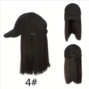 Casquette de baseball tout-en-un pour femme - Perruque synthétique de <span class=keywords><strong>style</strong></span> coréen résistante à la chaleur, couvrant toute la tête, pour le printemps/été, longueur clavicule - Product Image 6
