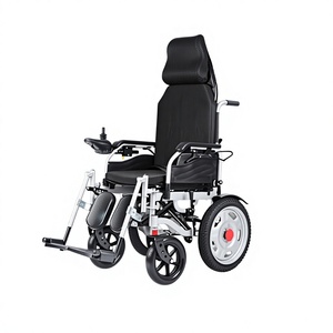 KS High Back Electric Wheelchair With Reclining Backrest Adjustable <b>Footrest</b> Automatic Brake Full Function - Product Image 1