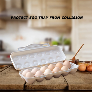 12-Grid Plastic <b>Egg</b> Tray Holder Shockproof <b>Eggs</b> Slot Tray Box for Kitchen for Food <b>Storage</b> During Camping Picnics Hiking Travel - Product Image 4