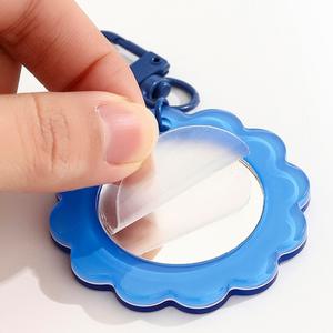 <span class=keywords><strong>Porte</strong></span>-clés <span class=keywords><strong>miroir</strong></span> de maquillage portable pour filles, personnalisé avec logo tournesol, simple face - Product Image 3