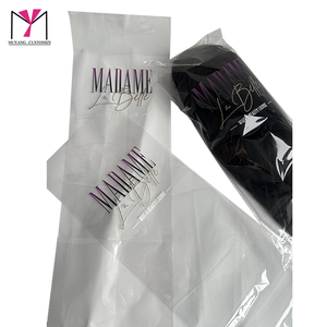 Bolsa transparente OPP personalizada MUYANG para extensiones de cabello <span class=keywords><strong>Madame</strong></span> La Belle con logo impreso y sellado térmico. - Product Image 4