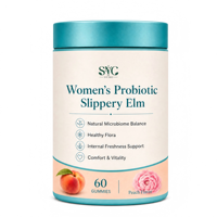 SYC BIO Gummies Probiotiques pour Femmes à l'Orme Rouge – Soutien Naturel de l'Équilibre Microbiotique – 60 Unités – Saveur Pêche – Marque Privée OEM ODM