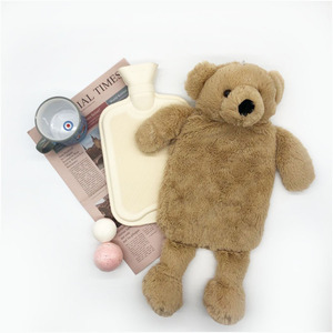 Botella de agua caliente de llenado de agua de goma lavable reutilizable bonita y vendedora caliente con cubierta de animales de peluche - Product Image 3