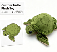 Peluche sur mesure tortue de mer, poupée en peluche personnalisée, mascotte anime, tortue verte, jouet doux, directement de l'usine