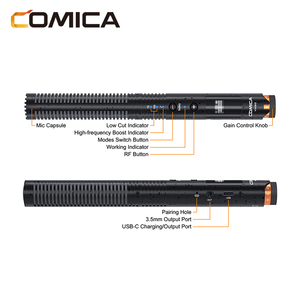 ไมโครโฟนไร้สาย COMICA VM30 แบบ Shotgun พร้อมช่องต่อ USB-C และ 3.5 มม. สำหรับกล้อง |   ใช้งานร่วมกับกล้อง DSLR, กล้องวิดีโอ, พอดแคสต์ - Product Image 3