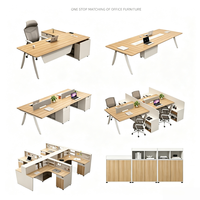 Poste de travail modulaire pour bureau ouvert avec cloison de séparation, armoire latérale et rangement sécurisé par mot de passe – Mobilier de bureau