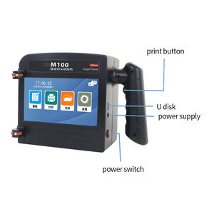DMX大判ハンドヘルドインクジェットプリンター100mm印刷高さTijインテリジェントバッチ番号プラスチック金属有効期限プリンター - Product Image 5