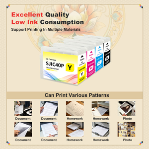 <span class=keywords><strong>Cartouche</strong></span> d'<span class=keywords><strong>encre</strong></span> pigmentée Wiseprint SJIC40P fiable, longue durée, compatible, de haute qualité et à flux fluide pour imprimante Epson C6050A C6050P - Product Image 3