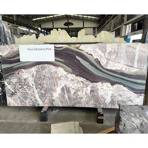 Dalle <span class=keywords><strong>de</strong></span> marbre rose quatre saisons vert exotique personnalisée pour revêtement mural, <span class=keywords><strong>table</strong></span> <span class=keywords><strong>de</strong></span> restaurant et mobilier - Product Image 2