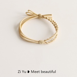 Lazo para el pelo tejido a mano al estilo coreano para mujer, con un estilo simple y elegante. Una banda elástica para el cabello extremadamente hermosa. - Product Image 6