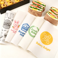 Kertas Pembungkus Sandwich Ramah Lingkungan, Biodegradable, Anti Minyak, Food Grade, Cetak Sesuai Pesanan untuk Sushi, Burger, Roti