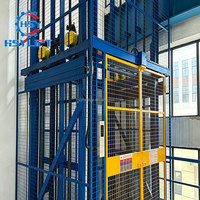 Monte-charge hydraulique à rail guidé 2 étages 3 étages 6m pour entrepôt et atelier