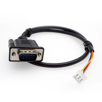 Abierto a prueba de agua cobre 16 GA DB9 RS232 Cable Serie 3 Pin Pigtails Pen End Plug DC conector Cable de extensión
