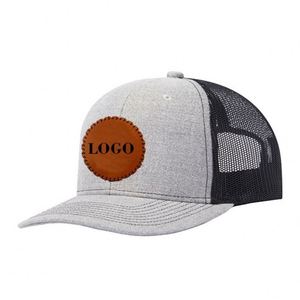 Gorra Trucker de Malla Richardson de Perfil Alto y Estructurada de 6 Paneles con Parche de Cuero, Calidad Australiana, Personalizada al por Mayor - Product Image 1