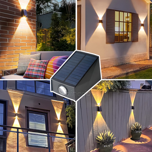 Lámpara <span class=keywords><strong>Solar</strong></span> de Pared con Iluminación Arriba y Abajo, Ultra Alta Luminosidad, LED, para Exteriores, Lámpara de Valla, IP65 Impermeable, para Patio, Jardín, Exterior - Product Image 6
