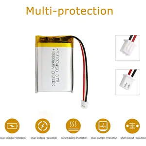 कस्टम अल्ट्रा पतली आकार 3.7v 401430 130mah लाइपो रिचार्जेबल बैटरी के लिए डिजिटल उत्पाद