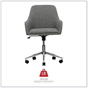 Chaise de travail Alera Mid-Century de Contemporary Design, supporte jusqu'à 275 lb, hauteur d'assise 18,9 po, dossier gris, hauteur d'assise 22,24 po - Product Image 4