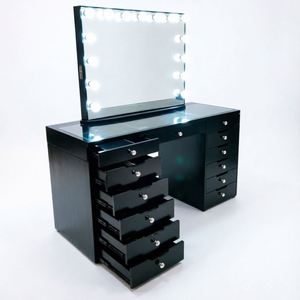 Meilleures ventes : Coiffeuse de chambre moderne éclairée avec 13 tiroirs et grand miroir, fabriquée par le fabricant - Product Image 3