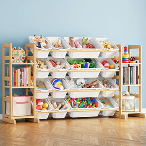 Boîte <span class=keywords><strong>de</strong></span> rangement pour jouets avec logo personnalisé, décoration <span class=keywords><strong>de</strong></span> <span class=keywords><strong>chambre</strong></span>, salon pour tout-petits, organisation <span class=keywords><strong>de</strong></span> la salle <span class=keywords><strong>de</strong></span> jeux pour enfants, organisateur <span class=keywords><strong>de</strong></span> rangement pour jouets avec étagère et bacs - Product Image 1