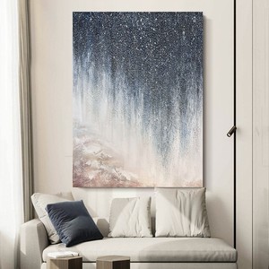 Handmade Oil Painting Rectangle Modern Minimalist Living Room Sofa Background <b>Wall</b> Decor Art Impressionism Metal <b>Frame</b> - Product Image 4