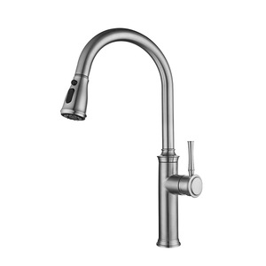 صنبور مطبخ جديد قابل للسحب بطلاء أسود مطفي من الفولاذ المقاوم للصدأ مع 3 وظائف - Product Image 5
