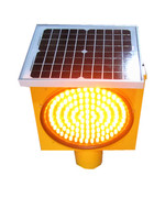 Super lumineux jaune solaire alimenté feux d'avertissement de sécurité routière clignotant LED perles pour une utilisation en extérieur